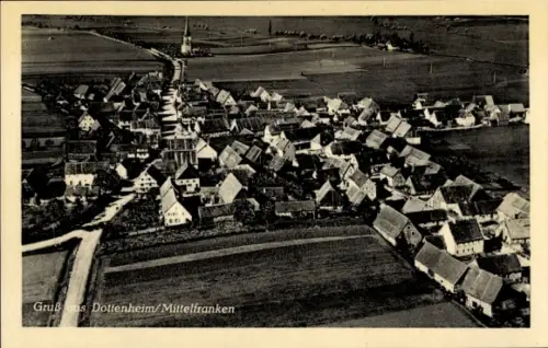 Ak Dottenheim Dietersheim in Mittelfranken, Luftaufnahme