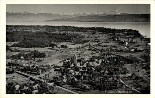 Ak Eriskirch Bodensee, Fliegeraufnahme, Alpen