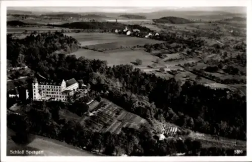 Ak Überlingen am Bodensee, Schloss Spetzgart, Fliegeraufnahme