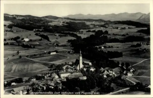 Ak Anger in Oberbayern, Luftaufnahme