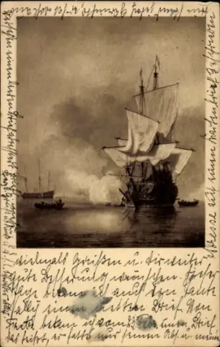 Ak Segelschiff, Boote