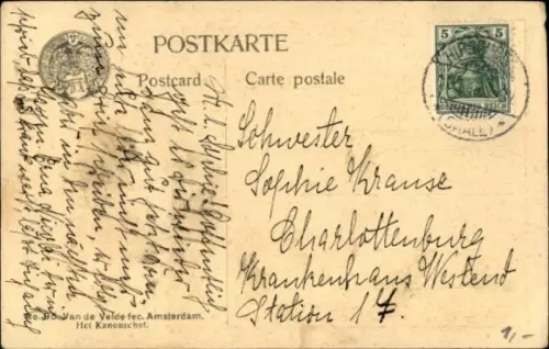 Ak Segelschiff, Boote