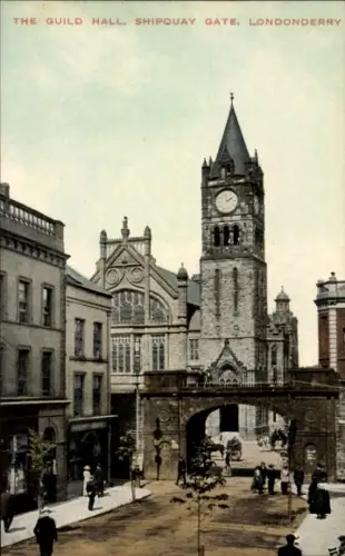 Ak Londonderry Nordirland, Guildhall, Shipquay Gate