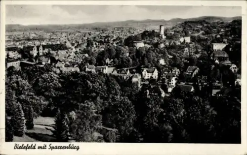 Ak Bielefeld in Nordrhein Westfalen, Gesamtansicht mit Sparrenburg