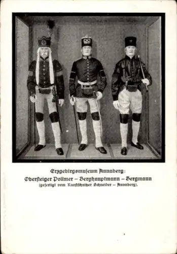 Ak Annaberg Buchholz Erzgebirge, Obersteiger Pollmer, Berghauptmann, Bergmann
