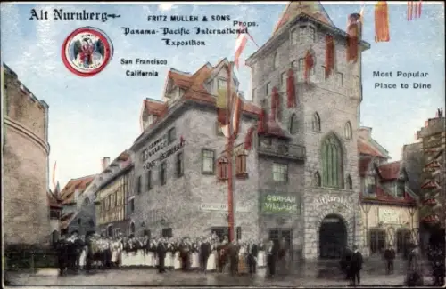 Ak San Francisco Kalifornien, Panama Pazifik International Ausstellung, Restaurant Alt Nurnberg