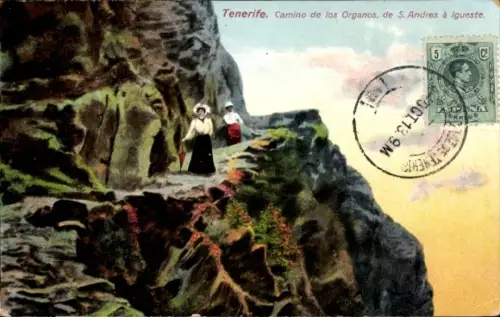 Ak Tenerife, Islas Canarias, España, Camino de los Organos, de S. Andres à Igueste