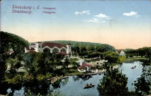Ak Strasbourg Straßburg Elsass Bas Rhin, Orangerie