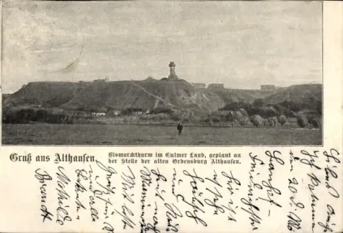 Ak Althausen Bad Mergentheim in Tauberfranken, Bismarckturm