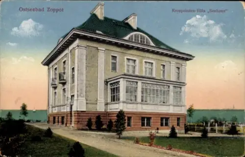 Ak Sopot Gdańsk Zoppot Danzig, Kronprinzen-Villa Seehaus