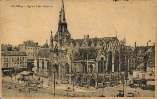 Ak Roubaix Nord,  Kirche Saint-Martin