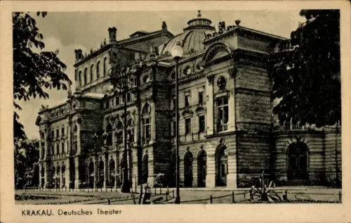 Ak Kraków Krakau Polen,  Deutsches Theater