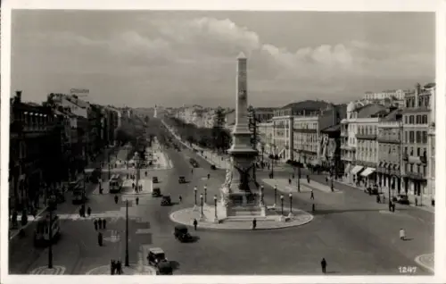 Ak Lisboa Lissabon Portugal, Praça dos Restauradores