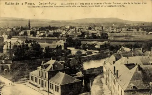 Ak Sedan Torcy Ardennes, Vue generale, prise du Quartier Alsfeld, cote de Marfee