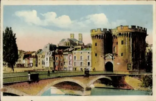 CPA Verdun Meuse, Tour et Pont Chaussée