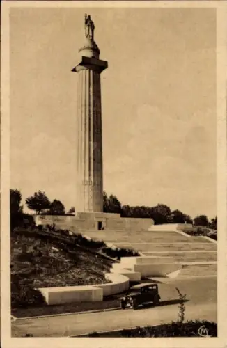 Ak Montfaucon d'Argonne Meuse, Monument Américain