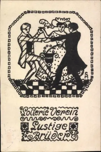 Künstler Ak Wrocław Breslau Schlesien, Lotterie-Verein Lustige Brüder