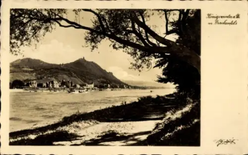 Ak Königswinter am Rhein,  Drachenfels, Rhein