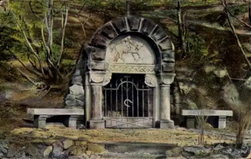 Ak Porta Westfalica an der Weser, Wittekindsquelle,  Verlag von Gust. Kaulmann, Minden i. W.