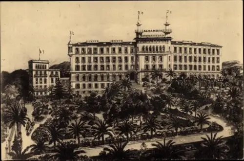 Ak Nice Nizza Alpes Maritimes, Alhambra Hotel Leospo