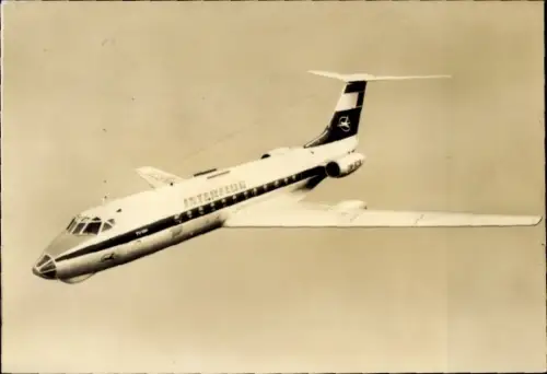 Ak Deutsches Passagierflugzeug, Tupolew Tu 134, Interflug, Turbinenluftstrahlverkehrsflugzeug