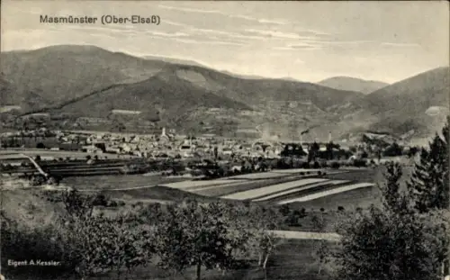Ak Masevaux Masmünster Elsass Haut Rhin, Gesamtansicht