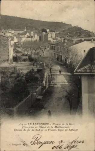 Ak Le Lavandou Var, Avenue de la Gare