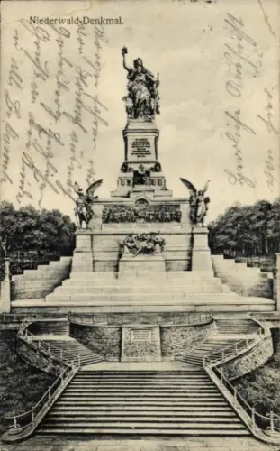 Ak Rüdesheim am Rhein, Niederwald Nationaldenkmal, Niederwald-Denkmal