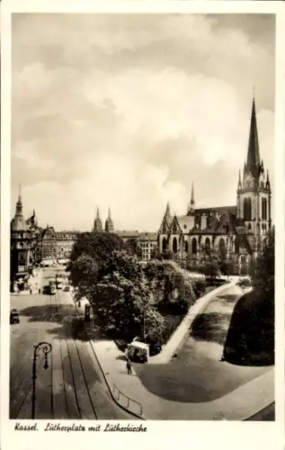 Ak Kassel in Hessen,  Lutherplatz, Lüthekirche,  Ansicht