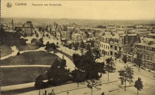 Ak Cambrai Nord,  Panorama des Boulevards