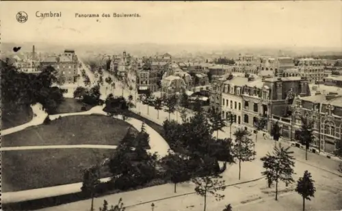 Ak Cambrai Nord,  Panorama des Boulevards