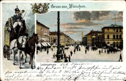 Präge Ak München, Ludwigstraße