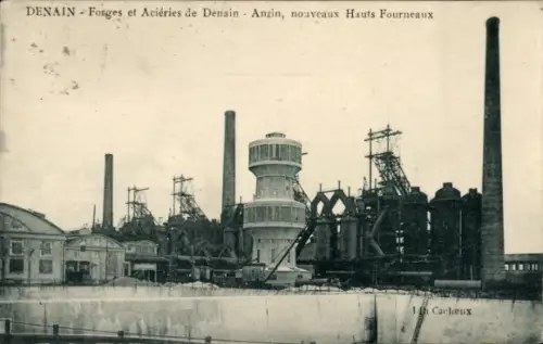 CPA Denain Nord, Forges et Aciéries, Anzin, nouveaux Hauts Fourneaux