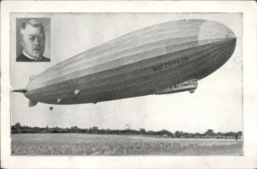 Ak Luftschiff  LZ 127 Graf Zeppelin, Portrait Eckener