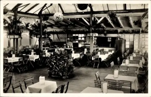Ak Ostseebad Ahlbeck auf Usedom, Restaurant Seebrücke