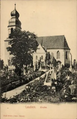 Ak Leuben Nossen in Sachsen, Kirche