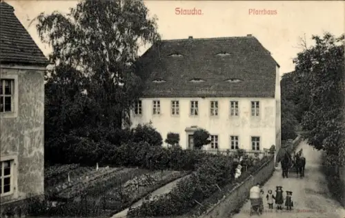 Ak Staucha Stauchitz Sachsen, Pfarrhaus