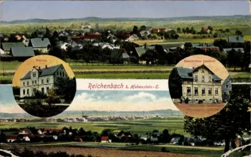 Ak Reichenbach Callenberg in Sachsen, Gasthof, Schule