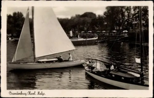 Ak Brandenburg a.d. Havel, Malge, Segelboote