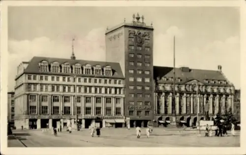 Ak Leipzig in Sachsen, Hochhaus am Karl-Marx-Platz
