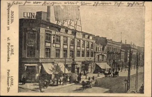 Ak Łódź Lodz Lodsch Polen, Petrikauer-Straße