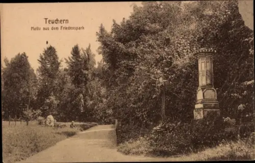 Ak Teuchern im Burgenlandkreis, Friedenspark