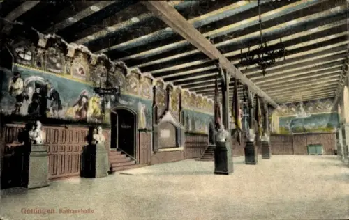 Ak Göttingen in Niedersachsen,  Rathaushalle