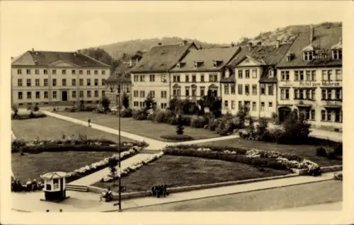 Ak Bad Frankenhausen am Kyffhäuser Thüringen,  Anger, Hotel zum Mohren, Häuserzeile