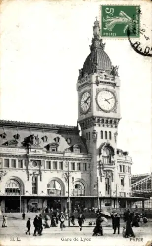 Ak Paris XII, Gare de Lyon