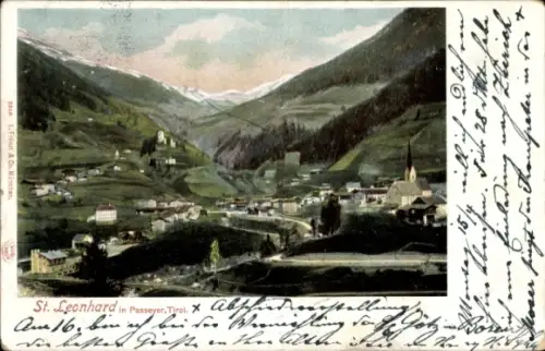 Ak St. Leonhard im Passeiertal Südtirol, Gesamtansicht