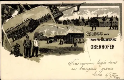 Ak Oberhoffen Oberhofen Elsass Bas Rhin, Truppen-Übungsplatz