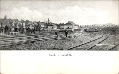 Ak Sianki Polen, Bahnhof
