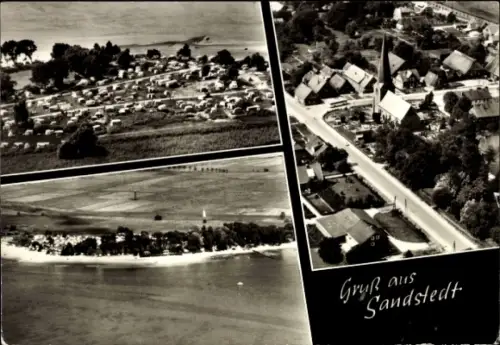 Ak Sandstedt Hagen im Bremischen, Fliegeraufnahme
