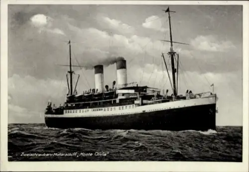 Ak Zweischrauben Motorschiff Monte Olivia, HSDG